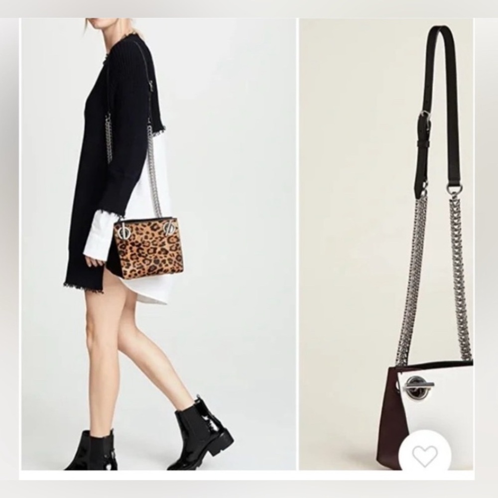 Alexander Wang Genesis rare Leopard Print & White Leather small bag $950